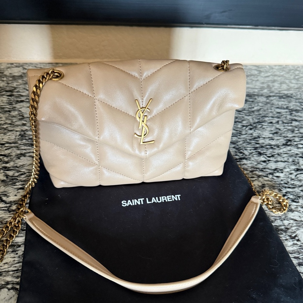 Saint Laurent YSL Toy Puffer Bag in Lambskin